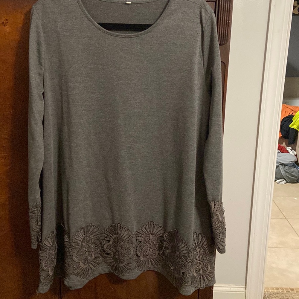 Grey sweater 30 inches long